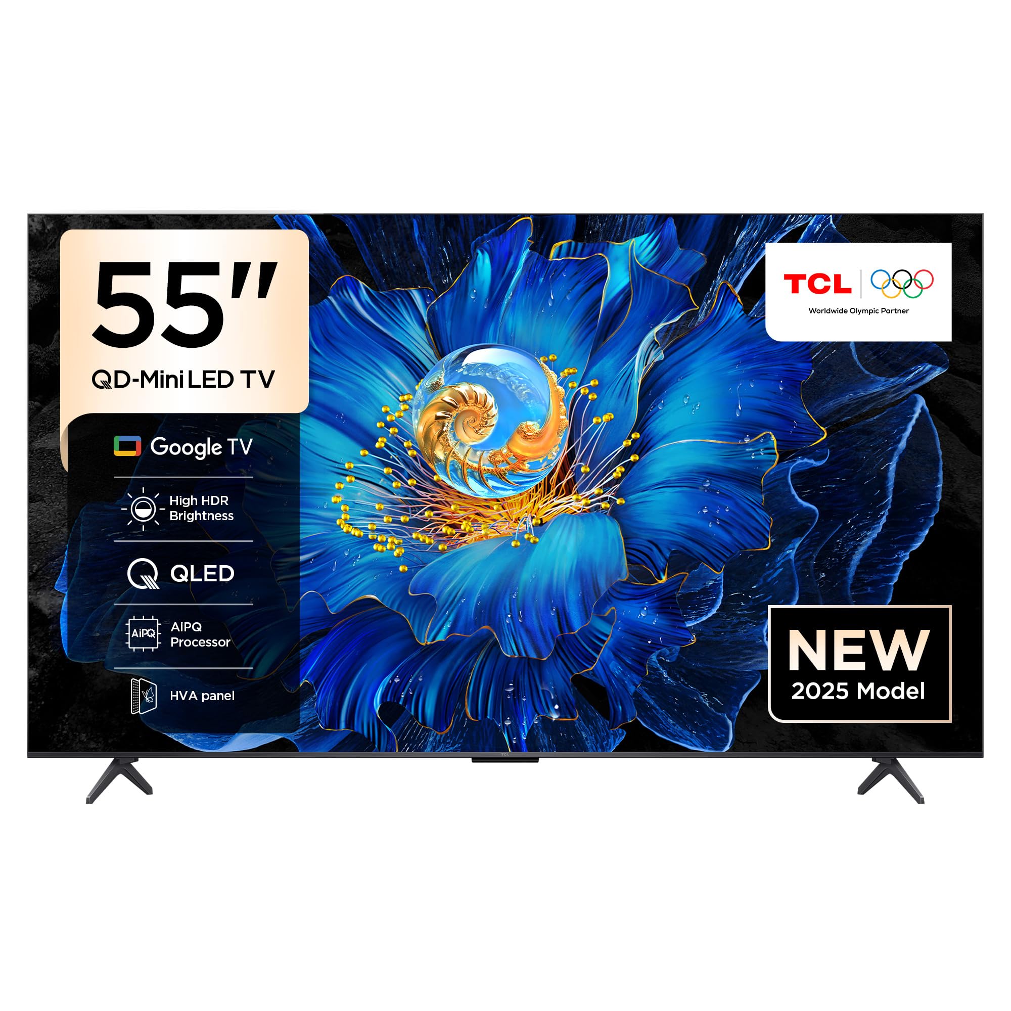 TCL 55C6KS Television 55 Inch Smart TV 4K QD-Mini LED Colorful